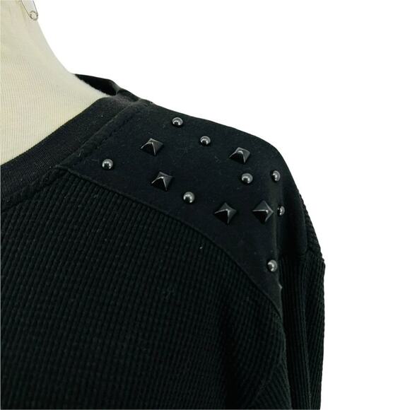 Blac Label Black Thermal Studded Shoulder Long Sleeve PUNK Small - Picture 2 of 9